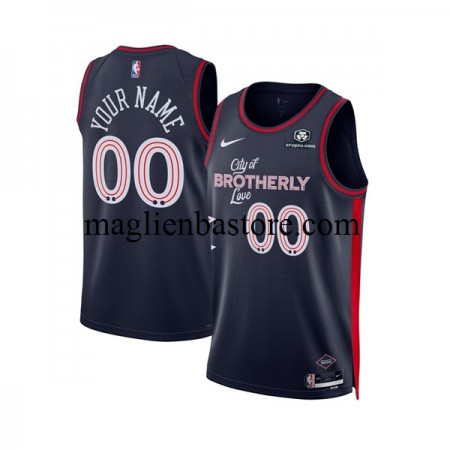 Maglia NBA Philadelphia 76ers Personalizzate Nike 2023-2024 City Edition Navy Swingman - Uomo